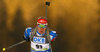 Sanna Markkanen of Finland skiing in the Women sprint race of IBU Biathlon World Cup in Pokljuka, Slovenia. Women sprint race of IBU Biathlon World cup was held on Friday, 18th of December 2015 in Pokljuka, Slovenia.
