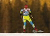 Urska Poje of Slovenia skiing in the Women sprint race of IBU Biathlon World Cup in Pokljuka, Slovenia. Women sprint race of IBU Biathlon World cup was held on Friday, 18th of December 2015 in Pokljuka, Slovenia.
