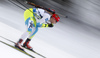 Anja Erzen of Slovenia skiing in the Women sprint race of IBU Biathlon World Cup in Pokljuka, Slovenia. Women sprint race of IBU Biathlon World cup was held on Friday, 18th of December 2015 in Pokljuka, Slovenia.
