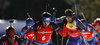 Third placed Anton Shipulin of Russia skiing in the Men pursuit race of IBU Biathlon World Cup in Pokljuka, Slovenia. Men pursuit race of IBU Biathlon World cup was held on Saturday, 19th of December 2015 in Pokljuka, Slovenia.
