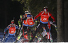 Andreas Birnbacher of German skiing in the Men pursuit race of IBU Biathlon World Cup in Pokljuka, Slovenia. Men pursuit race of IBU Biathlon World cup was held on Saturday, 19th of December 2015 in Pokljuka, Slovenia.
