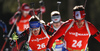 Andreas Birnbacher of Germany skiing in the Men pursuit race of IBU Biathlon World Cup in Pokljuka, Slovenia. Men pursuit race of IBU Biathlon World cup was held on Saturday, 19th of December 2015 in Pokljuka, Slovenia.
