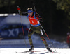 Winner Simon Schempp of Germany skiing in the Men pursuit race of IBU Biathlon World Cup in Pokljuka, Slovenia. Men pursuit race of IBU Biathlon World cup was held on Saturday, 19th of December 2015 in Pokljuka, Slovenia.
