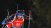 Erik Lesser of Germany skiing in the Men pursuit race of IBU Biathlon World Cup in Pokljuka, Slovenia. Men pursuit race of IBU Biathlon World cup was held on Saturday, 19th of December 2015 in Pokljuka, Slovenia.
