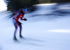 Anton Shipulin of Russia skiing in the Men pursuit race of IBU Biathlon World Cup in Pokljuka, Slovenia. Men pursuit race of IBU Biathlon World cup was held on Saturday, 19th of December 2015 in Pokljuka, Slovenia.
