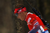 Tarjei Boe of Norway skiing in the Men pursuit race of IBU Biathlon World Cup in Pokljuka, Slovenia. Men pursuit race of IBU Biathlon World cup was held on Saturday, 19th of December 2015 in Pokljuka, Slovenia.
