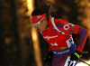 Tim Burke of USA skiing in the Men pursuit race of IBU Biathlon World Cup in Pokljuka, Slovenia. Men pursuit race of IBU Biathlon World cup was held on Saturday, 19th of December 2015 in Pokljuka, Slovenia.
