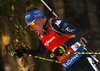  skiing in the Men pursuit race of IBU Biathlon World Cup in Pokljuka, Slovenia. Men pursuit race of IBU Biathlon World cup was held on Saturday, 19th of December 2015 in Pokljuka, Slovenia.
