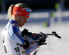 Kaisa Makarainen of Finland during zeroing before start of the Women pursuit race of IBU Biathlon World Cup in Pokljuka, Slovenia. Women pursuit race of IBU Biathlon World cup was held on Saturday, 19th of December 2015 in Pokljuka, Slovenia.
