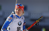 Kaisa Makarainen of Finland during zeroing before start of the Women pursuit race of IBU Biathlon World Cup in Pokljuka, Slovenia. Women pursuit race of IBU Biathlon World cup was held on Saturday, 19th of December 2015 in Pokljuka, Slovenia.
