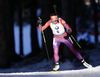 Susan Dunklee of USA skiing in the Women pursuit race of IBU Biathlon World Cup in Pokljuka, Slovenia. Women pursuit race of IBU Biathlon World cup was held on Saturday, 19th of December 2015 in Pokljuka, Slovenia.
