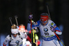 Third placed Kaisa Makarainen of Finland skiing in the Women pursuit race of IBU Biathlon World Cup in Pokljuka, Slovenia. Women pursuit race of IBU Biathlon World cup was held on Saturday, 19th of December 2015 in Pokljuka, Slovenia.
