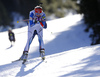 Third placed Kaisa Makarainen of Finland skiing in the Women pursuit race of IBU Biathlon World Cup in Pokljuka, Slovenia. Women pursuit race of IBU Biathlon World cup was held on Saturday, 19th of December 2015 in Pokljuka, Slovenia.
