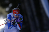 Third placed Kaisa Makarainen of Finland skiing in the Women pursuit race of IBU Biathlon World Cup in Pokljuka, Slovenia. Women pursuit race of IBU Biathlon World cup was held on Saturday, 19th of December 2015 in Pokljuka, Slovenia.
