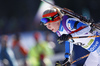 Mari Laukkanen of Finland leaving shooting range after third shooting in the Women pursuit race of IBU Biathlon World Cup in Pokljuka, Slovenia. Women pursuit race of IBU Biathlon World cup was held on Saturday, 19th of December 2015 in Pokljuka, Slovenia.
