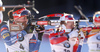Veronika Vitkova of Czech shooting in the Women pursuit race of IBU Biathlon World Cup in Pokljuka, Slovenia. Women pursuit race of IBU Biathlon World cup was held on Saturday, 19th of December 2015 in Pokljuka, Slovenia.
