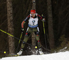 Fifth placed Franziska Preuss of Germany skiing in the Women pursuit race of IBU Biathlon World Cup in Pokljuka, Slovenia. Women pursuit race of IBU Biathlon World cup was held on Saturday, 19th of December 2015 in Pokljuka, Slovenia.
