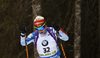Mari Laukkanen of Finland skiing in the Women pursuit race of IBU Biathlon World Cup in Pokljuka, Slovenia. Women pursuit race of IBU Biathlon World cup was held on Saturday, 19th of December 2015 in Pokljuka, Slovenia.
