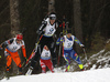 Lena Haecki of Switzerland skiing in the Women pursuit race of IBU Biathlon World Cup in Pokljuka, Slovenia. Women pursuit race of IBU Biathlon World cup was held on Saturday, 19th of December 2015 in Pokljuka, Slovenia.
