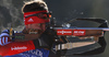 Evgeniy Garanichev of Russia shooting in the Men mass start race of IBU Biathlon World Cup in Pokljuka, Slovenia. Men mass start race of IBU Biathlon World cup was held on Sunday, 20th of December 2015 in Pokljuka, Slovenia.

