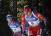 Second placed Emil Hegle Svendsen of Norway skiing in the Men mass start race of IBU Biathlon World Cup in Pokljuka, Slovenia. Men mass start race of IBU Biathlon World cup was held on Sunday, 20th of December 2015 in Pokljuka, Slovenia.
