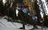 Fourth placed Simon Schempp of Germany skiing in the Men mass start race of IBU Biathlon World Cup in Pokljuka, Slovenia. Men mass start race of IBU Biathlon World cup was held on Sunday, 20th of December 2015 in Pokljuka, Slovenia.
