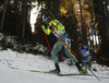 Fredrik Lindstroem of Sweden skiing in the Men mass start race of IBU Biathlon World Cup in Pokljuka, Slovenia. Men mass start race of IBU Biathlon World cup was held on Sunday, 20th of December 2015 in Pokljuka, Slovenia.
