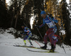 Maxim Tsvetkov of Russia skiing in the Men mass start race of IBU Biathlon World Cup in Pokljuka, Slovenia. Men mass start race of IBU Biathlon World cup was held on Sunday, 20th of December 2015 in Pokljuka, Slovenia.
