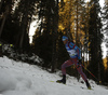 Dmitry Malyshko of Russia skiing in the Men mass start race of IBU Biathlon World Cup in Pokljuka, Slovenia. Men mass start race of IBU Biathlon World cup was held on Sunday, 20th of December 2015 in Pokljuka, Slovenia.
