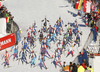 Biathletes skiing in the Women mass start race of IBU Biathlon World Cup in Pokljuka, Slovenia. Women mass start race of IBU Biathlon World cup was held on Sunday, 20th of December 2015 in Pokljuka, Slovenia.

