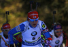 Winner Kaisa Makarainen of Finland skiing in the Women mass start race of IBU Biathlon World Cup in Pokljuka, Slovenia. Women mass start race of IBU Biathlon World cup was held on Sunday, 20th of December 2015 in Pokljuka, Slovenia.
