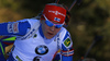Winner Kaisa Makarainen of Finland skiing in the Women mass start race of IBU Biathlon World Cup in Pokljuka, Slovenia. Women mass start race of IBU Biathlon World cup was held on Sunday, 20th of December 2015 in Pokljuka, Slovenia.
