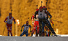 Franziska Hildebrand of Germany skiing in the Women mass start race of IBU Biathlon World Cup in Pokljuka, Slovenia. Women mass start race of IBU Biathlon World cup was held on Sunday, 20th of December 2015 in Pokljuka, Slovenia.
