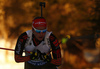 Vanessa Hinz of Germany skiing in the Women mass start race of IBU Biathlon World Cup in Pokljuka, Slovenia. Women mass start race of IBU Biathlon World cup was held on Sunday, 20th of December 2015 in Pokljuka, Slovenia.
