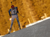 Winner Kaisa Makarainen of Finland skiing in the Women mass start race of IBU Biathlon World Cup in Pokljuka, Slovenia. Women mass start race of IBU Biathlon World cup was held on Sunday, 20th of December 2015 in Pokljuka, Slovenia.
