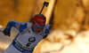 Winner Kaisa Makarainen of Finland skiing in the Women mass start race of IBU Biathlon World Cup in Pokljuka, Slovenia. Women mass start race of IBU Biathlon World cup was held on Sunday, 20th of December 2015 in Pokljuka, Slovenia.
