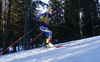 Marie Dorin Habert of France skiing in the Women mass start race of IBU Biathlon World Cup in Pokljuka, Slovenia. Women mass start race of IBU Biathlon World cup was held on Sunday, 20th of December 2015 in Pokljuka, Slovenia.
