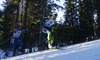 Nadezhda Skardino of Belarus skiing in the Women mass start race of IBU Biathlon World Cup in Pokljuka, Slovenia. Women mass start race of IBU Biathlon World cup was held on Sunday, 20th of December 2015 in Pokljuka, Slovenia.
