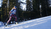 Third placed Olga Podchufarova of Russia skiing in the Women mass start race of IBU Biathlon World Cup in Pokljuka, Slovenia. Women mass start race of IBU Biathlon World cup was held on Sunday, 20th of December 2015 in Pokljuka, Slovenia.
