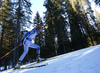 Winner Kaisa Makarainen of Finland skiing in the Women mass start race of IBU Biathlon World Cup in Pokljuka, Slovenia. Women mass start race of IBU Biathlon World cup was held on Sunday, 20th of December 2015 in Pokljuka, Slovenia.
