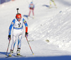 Kaisa Makarainen of Finland skiing in the Women mass start race of IBU Biathlon World Cup in Pokljuka, Slovenia. Women mass start race of IBU Biathlon World cup was held on Sunday, 20th of December 2015 in Pokljuka, Slovenia.
