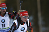 Maren Hammerschmidt of Germany skiing in the Women mass start race of IBU Biathlon World Cup in Pokljuka, Slovenia. Women mass start race of IBU Biathlon World cup was held on Sunday, 20th of December 2015 in Pokljuka, Slovenia.
