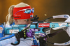 Winner Kaisa Makarainen of Finland shooting in the Women mass start race of IBU Biathlon World Cup in Pokljuka, Slovenia. Women mass start race of IBU Biathlon World cup was held on Sunday, 20th of December 2015 in Pokljuka, Slovenia.
