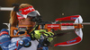 Second placed Gabriela Soukalova of Czech shooting in the Women mass start race of IBU Biathlon World Cup in Pokljuka, Slovenia. Women mass start race of IBU Biathlon World cup was held on Sunday, 20th of December 2015 in Pokljuka, Slovenia.
