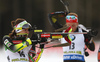 Nadezhda Skardino of Belarus shooting in the Women mass start race of IBU Biathlon World Cup in Pokljuka, Slovenia. Women mass start race of IBU Biathlon World cup was held on Sunday, 20th of December 2015 in Pokljuka, Slovenia.
