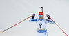 Winner Kaisa Makarainen of Finland celebrating her victory while crossing finish line in the Women mass start race of IBU Biathlon World Cup in Pokljuka, Slovenia. Women mass start race of IBU Biathlon World cup was held on Sunday, 20th of December 2015 in Pokljuka, Slovenia.
