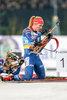 Gabriela Soukalova (Czech) during the IBU Biathlon World Cup at Veltins Arena in Gelsenkirchen, Germany on 2015/12/28.
