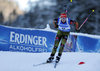 Franziska Hildebrand during women 15 km individual of Rubolding BMW IBU Biathlon World Cup at the Biathlonarena in Ruhpolding, Germany on 2016/01/14. 
