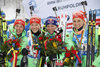 Laura Dahlmeier, Maren Hammerschmidt, Miriam Goessner und Karolin Horchler during Ladies Relay of Rubolding BMW IBU Biathlon World Cup at the Biathlonarena in Ruhpolding, Germany on 2016/01/17.
