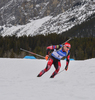 Simon Eder of Austria during men sprint race of IBU Biathlon World Cup in Canmore, Alberta, Canada. Men sprint race of IBU Biathlon World cup was held in Canmore, Alberta, Canada, on Thursday, 4th of February 2016.
